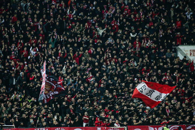 SOCCER - UEFA Conference League - CSKA vs. AS Monaco Photo by IPA ABACAPRESS.COM89725304 - CSKA fans during the UEFA Conference League match between PFC CSKA and AS Monaco at Vasil Levski National Stadium in Sofia, Bulgaria, on October 15, 2026 Sofia Bulgaria Copyright: xIPAxSport ABACAx