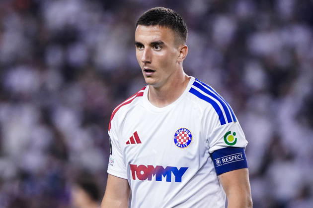 Fussball: Kroatien: UEFA Conference League 2026 2027 - 1. Runde, 15.10.2026 - HNK Hajduk Split vs. AFC Ajax Amsterdam - Stadion Poljud (Split, Kroatien); Michele Sego (Hajduk Split) Copyright: xLUKAxKOLANOVICx