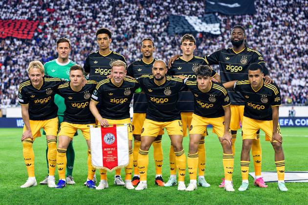 SPLIT, 15 10-2026, Poljud Stadium , season 2026 2027 , UEFA Conference League Football . Match between Hajduk Split and Ajax. Picture shows team photo Hajduk Split - Ajax  x208452940x Copyright: