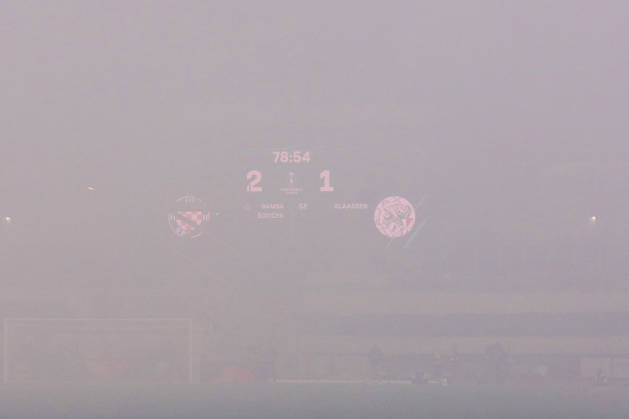 UEFA Conference League HNK Hajduk Split v AFC Ajax Play is briefly stopped to remove a flare from the field of play during the UEFA Conference League 2026 27 League Phase MD1 match between HNK Hajduk Split and AFC Ajax at Stadion Poljud on October 15, 2026 in Split, Croatia.  IvoxCagalj PIXSELL