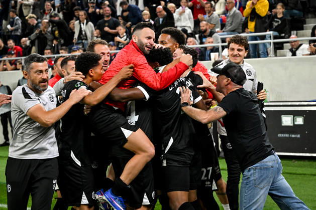 LUGANO, SWITZERLAND - OCTOBER 15: Lugano celebrate a goal during the UEFA Conference League 2026 27 League Phase MD1 match between FC Lugano and FK Crvena Zvezda at Lugano Arena on October 15, 2026 in Lugano, Switzerland. Lugano Lugano Arena Ticino Switzerland Copyright: xJustPictures.ch AndreaxBrancax jp-en-EuSpIm-AB_15102026_7346