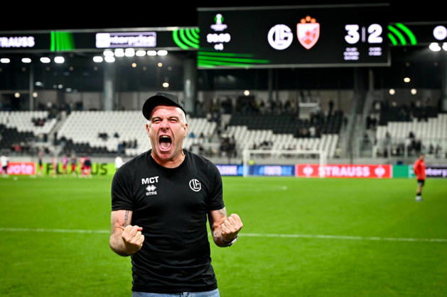 LUGANO, SWITZERLAND - OCTOBER 15: head coach Mattia Croci-Torti of FC Lugano celebrates the victory during the UEFA Conference League 2026 27 League Phase MD1 match between FC Lugano and FK Crvena Zvezda at Lugano Arena on October 15, 2026 in Lugano, Switzerland. Lugano Lugano Arena Ticino Switzerland Copyright: xJustPictures.ch AndreaxBrancax jp-en-EuSpIm-AB_15102026_7586