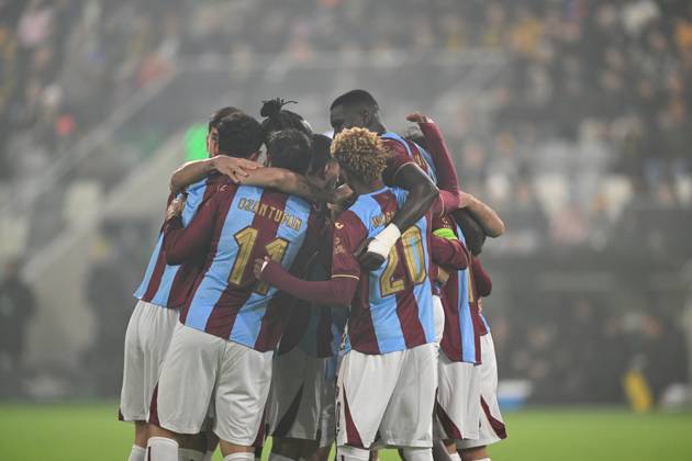 KuPS Kuopio v Trabzonspor - UEFA Conference League TAMPERE, FINLAND - OCTOBER 15: Trabzonspor players celebrate after a goal during the UEFA Conference League Week 1 match between KuPS Kuopio and Trabzonspor at Tammelan Stadium, on October 15, 2026 in Tampere, Finland. Hasan Tascan Anadolu Tampere Finland. Editorial use only. Please get in touch for any other usage.  Copyright: x2026xAnadoluxHasanxTascanx
