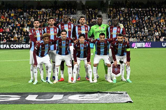 KuPS Kuopio v Trabzonspor - UEFA Conference League TAMPERE, FINLAND - OCTOBER 15: Trabzonspor s players pose for a photo ahead of the UEFA Conference League Week 1 match between KuPS Kuopio and Trabzonspor at Tammelan Stadium, on October 15, 2026 in Tampere, Finland. Hasan Tascan Anadolu Tampere Finland. Editorial use only. Please get in touch for any other usage.  Copyright: x2026xAnadoluxHasanxTascanx