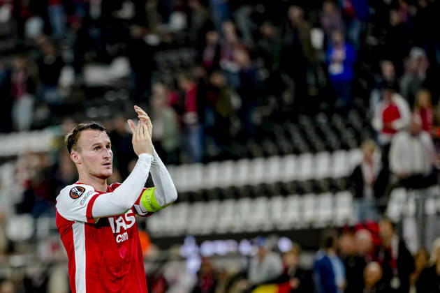 ALKMAAR - AZ Alkmaar midfielder Peer Koopmeiners during the UEFA Europa League match between AZ and Hapoel Beer-Sheva in AFAS stadion on 15 October 2026 in Alkmaar, Nederland. ED VAN DE POL EYE4IMAGES DeFodi Images -