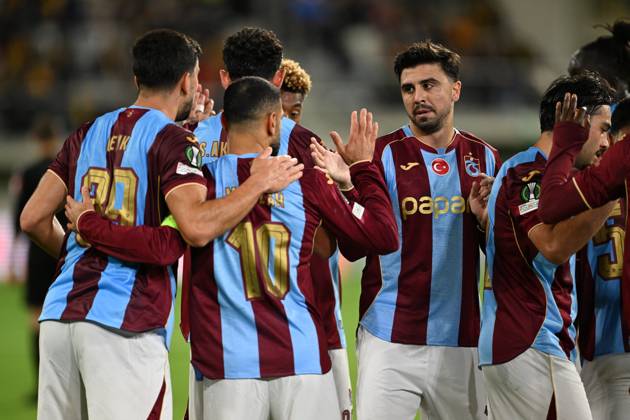 KuPS Kuopio v Trabzonspor - UEFA Conference League TAMPERE, FINLAND - OCTOBER 15: Muhammed Salah (10) of Trabzonspor celebrates with his team mates after a goal during the UEFA Conference League Week 1 match between KuPS Kuopio and Trabzonspor at Tammelan Stadium, on October 15, 2026 in Tampere, Finland. Hasan Tascan Anadolu Tampere Finland. Editorial use only. Please get in touch for any other usage.  Copyright: x2026xAnadoluxHasanxTascanx