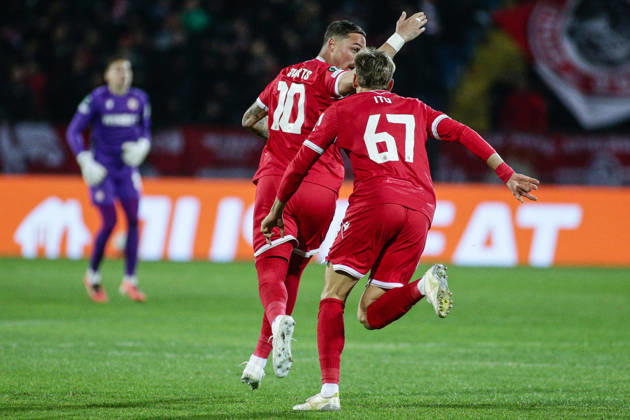 SOCCER - UEFA Conference League - CSKA vs. AS Monaco Photo by IPA ABACAPRESS.COM89727550 - CSKA s Joel Zwarts celebrates after scoring during the UEFA Conference League match between PFC CSKA and AS Monaco at Vasil Levski National Stadium in Sofia, Bulgaria, on October 15, 2026 Sofia Bulgaria  Copyright: xIPAxSport ABACAx