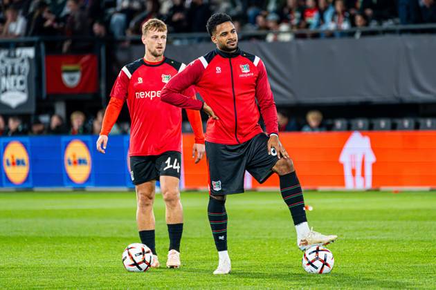 NIJMEGEN - Almugera Kabar of NEC Nijmegen ahead of the UEFA Europa League match between NEC Nijmegen and Levski Sofia at the Goffertstadion on October 15, 2026 in Nijmegen, the Netherlands. KEVIN SENDERS ANP UEFA Europa League 2026 27 xVIxANPxSportx xMarcelxterxBalsxIVx 572551268 originalFilename: 572551268.jpg