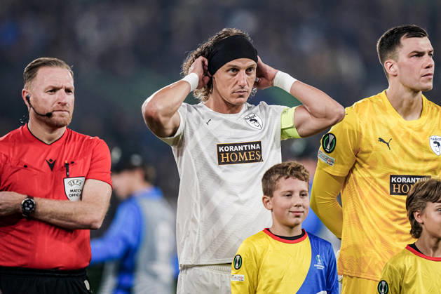 BERGAMO, ITALY - OCTOBER 15: David Luiz of Pavos FC during the UEFA Conference League 2026 27 league phase football match between Atalanta BC and Pafos FC at Stadio di Bergamo on October 15, 2026 in Bergamo, Italy Copyright: xLucaxTaddeox