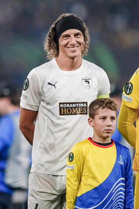 BERGAMO, ITALY - OCTOBER 15: David Luiz of Pavos FC during the UEFA Conference League 2026 27 league phase football match between Atalanta BC and Pafos FC at Stadio di Bergamo on October 15, 2026 in Bergamo, Italy Copyright: xLucaxTaddeox
