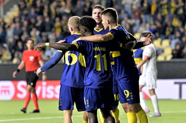 Sint-Truidense VV v Iberia Tbilisi - UEFA Conference League SINT-TRUIDEN, BELGIUM - OCTOBER 15 : Vanwesemael Robert-Jan defender of Sint-Truidense VV celebrates scoring a goal during the UEFA Conference League 2026 27 first qualifying round between Sint-Truidense VV and Iberia Tbilisi on October 15, 2026 in Sint-Truiden, Belgium, 15 10 2026 Sint-Truiden Belgium  Copyright: xSesx