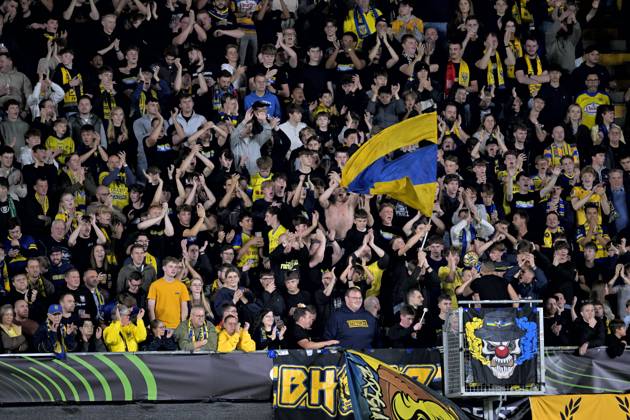 Sint-Truidense VV v Iberia Tbilisi - UEFA Conference League SINT-TRUIDEN, BELGIUM - OCTOBER 15 : Supporters and fans during the UEFA Conference League 2026 27 first qualifying round between Sint-Truidense VV and Iberia Tbilisi on October 15, 2026 in Sint-Truiden, Belgium, 15 10 2026 Sint-Truiden Belgium  Copyright: xSesx