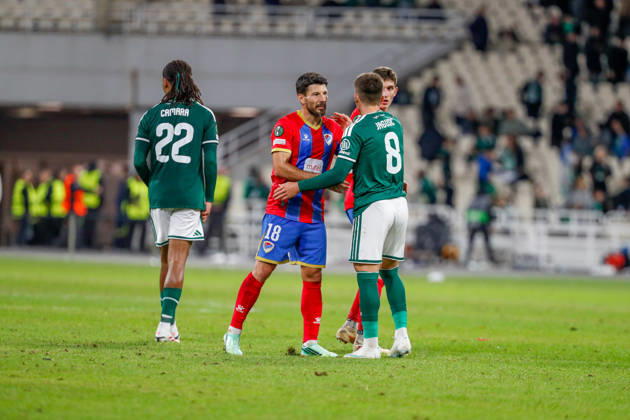 Panathinaikos F.C. v FK Borac Banja Luka UEFA Europa Conference League Panathinaikos F.C. and FK Borac Banja Luka players at the end of the UEFA Europa Conference League match at Olympic Stadium, Athens 15 10 2026 UK Newspapers OUT Copyright: xYannisxHalasx FIL-24071-0071
