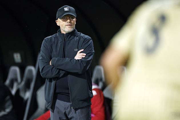 NIJMEGEN - NEC Nijmegen Coach Dick Schreuder during the Europa League match between NEC and PFC Levski Sofia at De Goffert on October 15, 2026 in Nijmegen, the Netherlands. BART STOUTJESDIJK ANP xVIxANPxSportx xxANPxIVx 572551443 originalFilename: 572551443.jpg