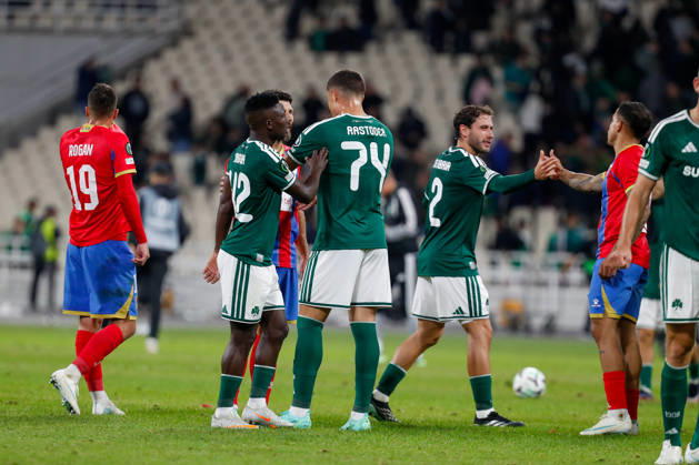 Panathinaikos F.C. v FK Borac Banja Luka UEFA Europa Conference League Panathinaikos F.C. and FK Borac Banja Luka players at the end of the UEFA Europa Conference League match at Olympic Stadium, Athens 15 10 2026 UK Newspapers OUT Copyright: xYannisxHalasx FIL-24071-0073