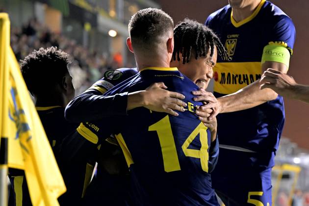 Sint-Truidense VV v Iberia Tbilisi - UEFA Conference League SINT-TRUIDEN, BELGIUM - OCTOBER 15 : Ishiwatari Nelson Yuichiro midfielder of Sint-Truidense VV celebrates scoring a goal during the UEFA Conference League 2026 27 first qualifying round between Sint-Truidense VV and Iberia Tbilisi on October 15, 2026 in Sint-Truiden, Belgium, 15 10 2026 Sint-Truiden Belgium  Copyright: xSesx