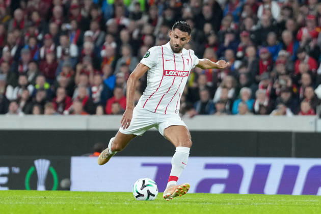 Vincenzo Grifo (SC Freiburg, 32) erielt ein Tor, Freistoss , Deutschland, Fussball, UEFA Conference League, 1. Spieltag, Ligaphase , 2026 2027, SC Freiburg vs. FK Jablonec, 15.10.2026, Europa-Park Stadion, Freiburg Freiburg Europa-Park Stadion Baden-Württemberg Deutschland Copyright: xArnexAmbergx