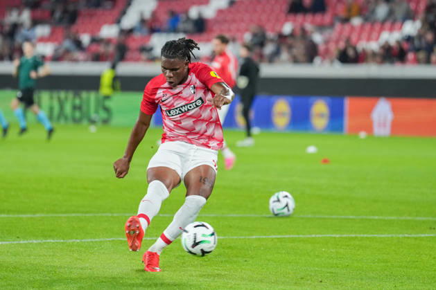UEFA Conference-League: SC Freiburg vs FK Jablonec, 15.10.2026 Cyriaque Irie (SC Freiburg, 22) beim aufwärmen UEFA Conference-League: SC Freiburg vs FK Jablonec, Europa-Park-Stadion, 15.10.2026 Copyright: xBEAUTIFULxSPORTS Boscox