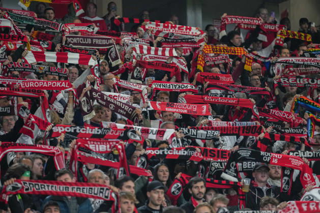 UEFA Conference-League: SC Freiburg vs FK Jablonec, 15.10.2026 Freiburger Fans bei der Badischen Hymne UEFA Conference-League: SC Freiburg vs FK Jablonec, Europa-Park-Stadion, 15.10.2026 Copyright: xBEAUTIFULxSPORTS Boscox