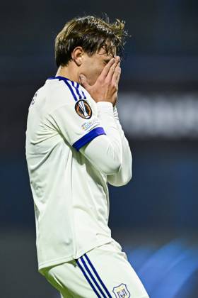 GNK Dinamo v RSC Anderlecht - UEFA Europa League ZAGREB, CROATIA - OCTOBER 15 : Cvetkovic Mihajlo forward of RSC Anderlecht missing an opportunity during the UEFA Europa League 2026 27 League Phase matchday 2 match between GNK Dinamo and RSC Anderlecht on October 15, 2026 in Zagreb, Croatia, 15 10 2026 Zagreb Croatia  Copyright: xNicoxVereeckenx