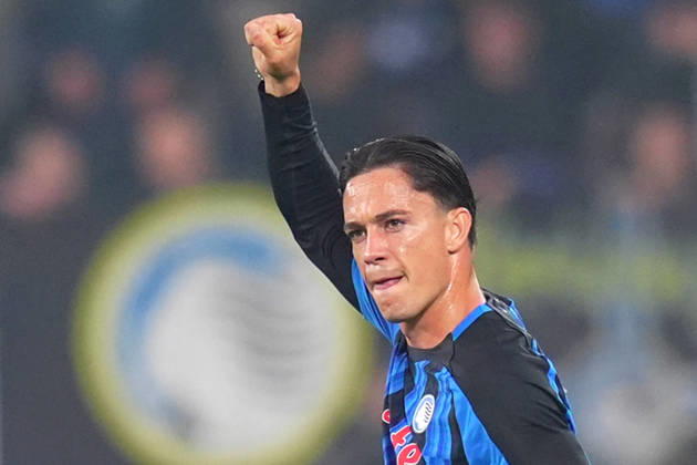 Atalanta s Giacomo Raspadori celebrates after scoring 2-0 during the Uefa Conference League match soccer match between Atalanta and Pafos at the New Balance Arena in Bergamo , North Italy - Thursday , October 15 , 2026 . - Soccer .  Copyright: xSpada LaPressex