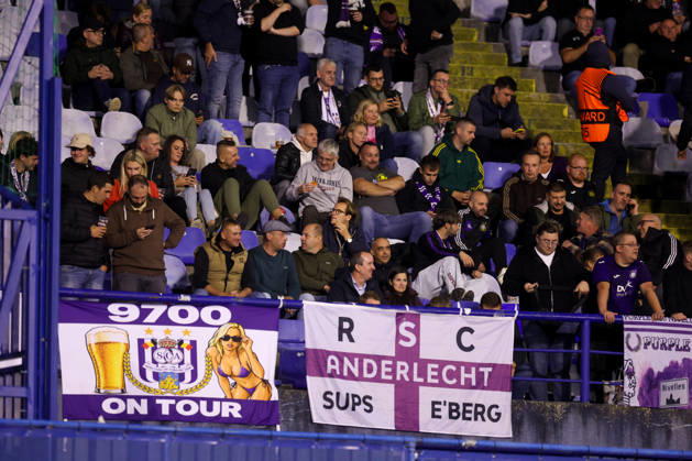 GNK Dinamo v RSC Anderlecht - UEFA Europa League 2026 27 League Phase MD2 Bad Blue Boys, Dinamo Zagreb supporters cheer on the stands warm up before the UEFA Europa League 2026 27 League Phase MD2 match between GNK Dinamo and RSC Anderlecht at Stadion Maksimir on October 15, 2026 in Zagreb, Croatia.  MatijaxHabljak PIXSELL