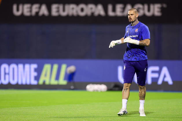 GNK Dinamo v RSC Anderlecht - UEFA Europa League 2026 27 League Phase MD2 Dinamo Zagreb Goalkeeper Dominik Kotarski warm up before the UEFA Europa League 2026 27 League Phase MD2 match between GNK Dinamo and RSC Anderlecht at Stadion Maksimir on October 15, 2026 in Zagreb, Croatia.  MatijaxHabljak PIXSELL