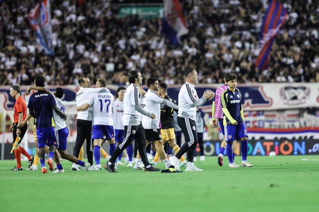 UEFA Conference League HNK Hajduk Split v AFC Ajax SPLIT, CROATIA - OCTOBER 15: Hajduk players celebrate after the UEFA Conference League 2026 27 League Phase MD1 match between HNK Hajduk Split and AFC Ajax at Stadion Poljud on October 15, 2026 in Split, Croatia.  IvanaxIvanovic PIXSELL
