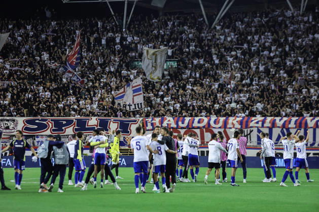 UEFA Conference League HNK Hajduk Split v AFC Ajax SPLIT, CROATIA - OCTOBER 15: Hajduk players players acknowledge the fans after the UEFA Conference League 2026 27 League Phase MD1 match between HNK Hajduk Split and AFC Ajax at Stadion Poljud on October 15, 2026 in Split, Croatia.  IvanaxIvanovic PIXSELL