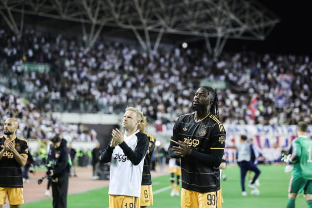 UEFA Conference League HNK Hajduk Split v AFC Ajax SPLIT, CROATIA - OCTOBER 15: Ajax players players acknowledge the fans after the UEFA Conference League 2026 27 League Phase MD1 match between HNK Hajduk Split and AFC Ajax at Stadion Poljud on October 15, 2026 in Split, Croatia.  IvanaxIvanovic PIXSELL
