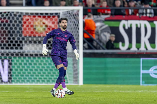 NIJMEGEN - NEC Nijmegen goalkeeper Gonzalo Crettaz during the UEFA Europa League match between N.E.C. and Levski Sofia at Stadion De Goffert on 15 October 2026 in Nijmegen, Nederland. (Photo by DeFodi Images) -