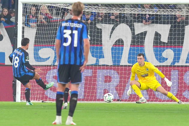 Atalanta s Giacomo Raspadori scores goal 2-0 during the Uefa Conference League match soccer match between Atalanta and Pafos at the New Balance Arena in Bergamo , North Italy - Thursday , October 15 , 2026 . - Soccer .  Copyright: xSpada LaPressex