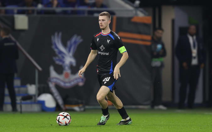 DECINES-CHARPIEU, FRANCE - OCTOBER 15: Adam Wharton of Crystal Palace FC runs with the ball during the UEFA Europa League 2026 27 League Phase MD2 match between Olympique Lyonnais and Crystal Palace FC at OL Stadium on October 15, 2026 in Decines-Charpieu, France (Photo by Daniel Weir Sports Press Photo SPP) Copyright: xSportsxPressxPhotox Sportspressphoto_SPR257215