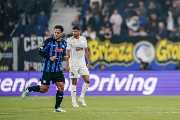 BERGAMO, ITALY - OCTOBER 15: Giacomo Raspadori of Atalanta BC during the UEFA Conference League 2026 27 league phase football match between Atalanta BC and Pafos FC at Stadio di Bergamo on October 15, 2026 in Bergamo, Italy Copyright: xLucaxTaddeox