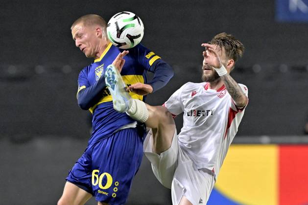 Sint-Truidense VV v Iberia Tbilisi - UEFA Conference League SINT-TRUIDEN, BELGIUM - OCTOBER 15 : Vanwesemael Robert-Jan defender of Sint-Truidense VV during the UEFA Conference League 2026 27 first qualifying round between Sint-Truidense VV and Iberia Tbilisi on October 15, 2026 in Sint-Truiden, Belgium, 15 10 2026 Sint-Truiden Belgium Copyright: xSesx