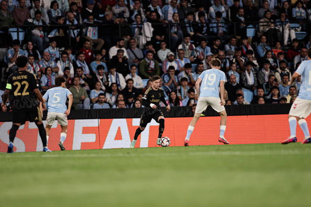 October 15, 2026, Vigo, Pontevedra, Spain: Francisco Conceicao of Juventus in action during the UEFA Europa League 2026 27 League Phase MD2 match between Celta de Vigo and Juventus at Estadio de Balaidos. UEFA Europa League 2026 27 League Phase MD2 Celta De Vigo X Juventus  - ZUMAe141 20261015_zsp_e141_004 Copyright: xLuisxEirasx