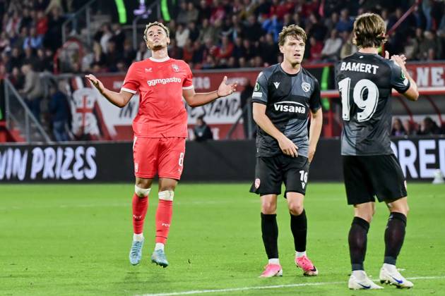 ENSCHEDE , 15Ã10-2026 , Stadium Grolsch Veste , season 2026 2027 , UEFA Conference League football , match between FC Twente and FC Thun , picture shows FC Twente player Daouda Weidmann Twente - Thun  x208454963x Copyright: