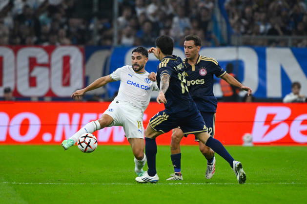 FOOTBALL : Olympique de Marseille VS Olympiakos - UEFA Europa League - 15 10 2026 Neal Maupay (OM) - UEFA Europa League match between Olympique de Marseille and Olympiakos on October 15, 2026 at the CEPAC Velodrome Stadium in Marseille. MarseilleFrance  Copyright: xWilliamxCannarellax