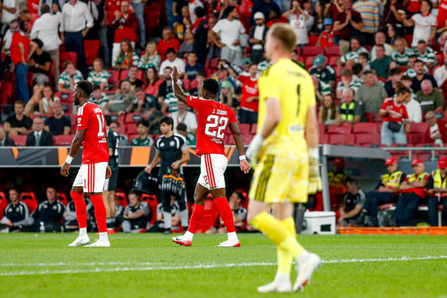 Estadio da Luz Jhon Duran forward of Benfica celebrates after scoring the team s third goal during the UEFA Europa League 2026 27 League Phase MD2 match between SL Benfica and Celtic FC at Estadio do SL Benfica on October 15, 2026 in Lisbon, Portugal. UEFA Europa League 2026 27 League Phase MD2 - SL Benfica and Celtic FC (Valter Gouveia SPP) Copyright: xValterxGouveia SPPx spp-en-VaGo-_GO_8294