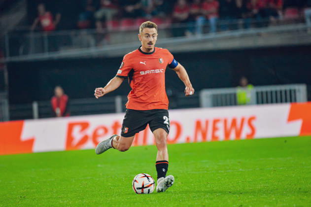 FOOTBALL : Stade Rennais vs OFI Crete - Europa League - Journée 2 - 15 10 2026 Valentin Rongier (Stade Rennais) RennesFrance  Copyright: xBaptistexAutissierx