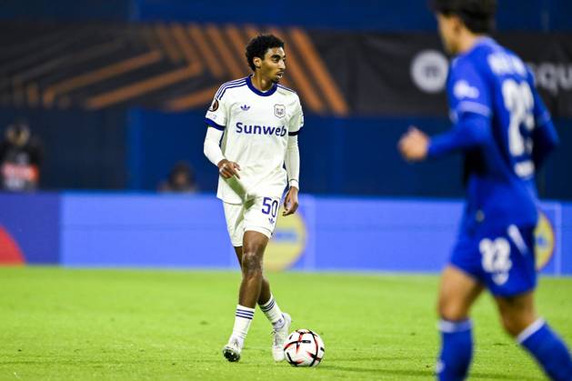 GNK Dinamo v RSC Anderlecht - UEFA Europa League ZAGREB, CROATIA - OCTOBER 15 : Barry Kais defender of RSC Anderlecht in action during the UEFA Europa League 2026 27 League Phase matchday 2 match between GNK Dinamo and RSC Anderlecht on October 15, 2026 in Zagreb, Croatia, 15 10 2026 Zagreb Croatia  Copyright: xNicoxVereeckenx