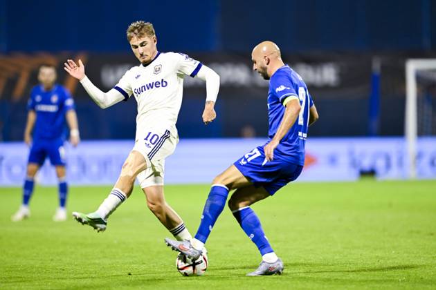 GNK Dinamo v RSC Anderlecht - UEFA Europa League ZAGREB, CROATIA - OCTOBER 15 : Winkler Marten forward of RSC Anderlecht in action during the UEFA Europa League 2026 27 League Phase matchday 2 match between GNK Dinamo and RSC Anderlecht on October 15, 2026 in Zagreb, Croatia, 15 10 2026 Zagreb Croatia  Copyright: xNicoxVereeckenx