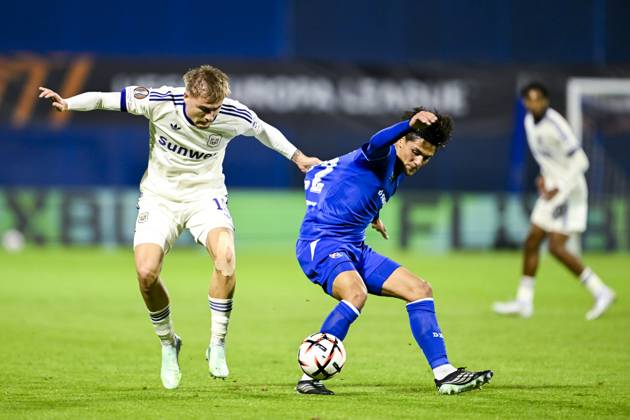 GNK Dinamo v RSC Anderlecht - UEFA Europa League ZAGREB, CROATIA - OCTOBER 15 : Winkler Marten forward of RSC Anderlecht in action during the UEFA Europa League 2026 27 League Phase matchday 2 match between GNK Dinamo and RSC Anderlecht on October 15, 2026 in Zagreb, Croatia, 15 10 2026 Zagreb Croatia  Copyright: xNicoxVereeckenx
