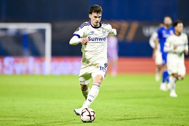 GNK Dinamo v RSC Anderlecht - UEFA Europa League ZAGREB, CROATIA - OCTOBER 15 : Ambros Lukas midfielder of RSC Anderlecht in action during the UEFA Europa League 2026 27 League Phase matchday 2 match between GNK Dinamo and RSC Anderlecht on October 15, 2026 in Zagreb, Croatia, 15 10 2026 Zagreb Croatia  Copyright: xNicoxVereeckenx