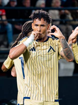 NIJMEGEN - Reinaldo of Levski Sofia celebrates his team s first goal during the UEFA Europa League match between NEC Nijmegen and Levski Sofia at the Goffertstadion on October 15, 2026, in Nijmegen, the Netherlands. KEVIN SENDERS ANP UEFA Europa League 2026 27 xVIxANPxSportx xMarcelxterxBalsxIVx 572554455 originalFilename: 572554455.jpg