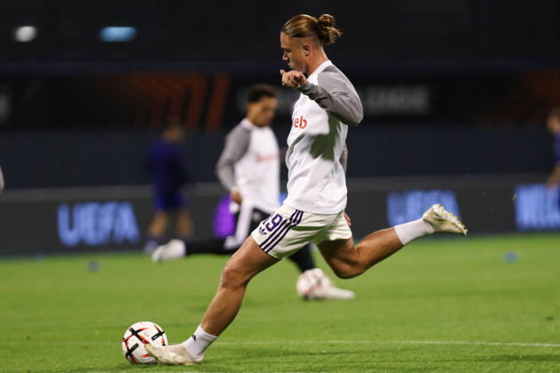 Zagreb, Croatia, 15th October 2026. UEFA Europa League. League phase, Matchday 2, Dinamo Zagreb vs Anderlecht at Maksimir Stadium, Zagreb. Thelo AASGAARD (19) warming up. UEFA Europa League, Dinamo Zagreb vs Anderlecht. 
