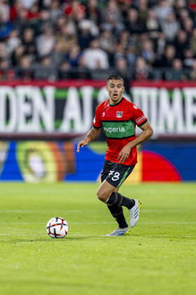 NIJMEGEN - NEC Nijmegen defender Gabriel Brás during the UEFA Europa League match between N.E.C. and Levski Sofia at Stadion De Goffert on 15 October 2026 in Nijmegen, Nederland. (Photo by DeFodi Images) -
