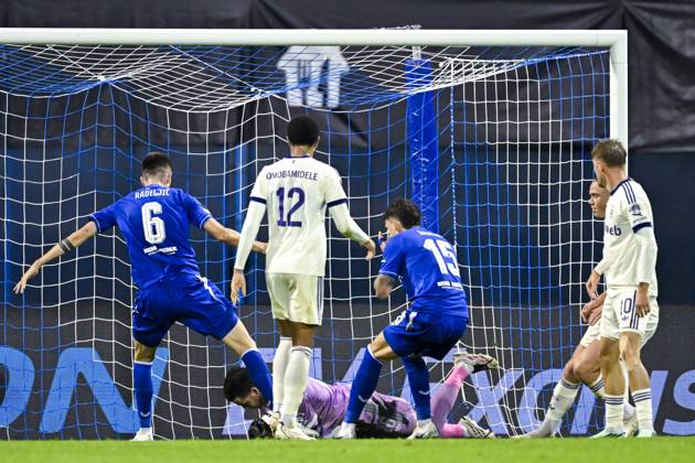 GNK Dinamo v RSC Anderlecht - UEFA Europa League ZAGREB, CROATIA - OCTOBER 15 : Coosemans Colin goalkeeper of RSC Anderlecht in action during the UEFA Europa League 2026 27 League Phase matchday 2 match between GNK Dinamo and RSC Anderlecht on October 15, 2026 in Zagreb, Croatia, 15 10 2026 Zagreb Croatia  Copyright: xNicoxVereeckenx