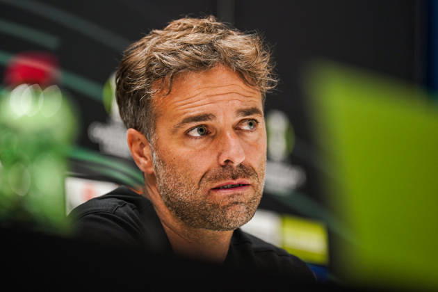 Fussball: Kroatien: UEFA Conference League 2026 2027 - 1. Runde, 15.10.2026 - HNK Hajduk Split vs. AFC Ajax Amsterdam - Stadion Poljud (Split, Kroatien); Pressekonferenz mit Trainer Gonzalo Garcia (Hajduk Split) Copyright: xLUKAxKOLANOVICx