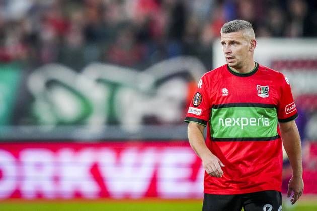 NIJMEGEN , 15-10-2026 , Stadium De Goffert , season 2026 2027 , UEFA Europa League football , match between NEC Nijmegen and Levski Sofia , picture shows NEC Nijmegen player Bryan Linssen NEC - Levski Sofia  x208455790x Copyright: